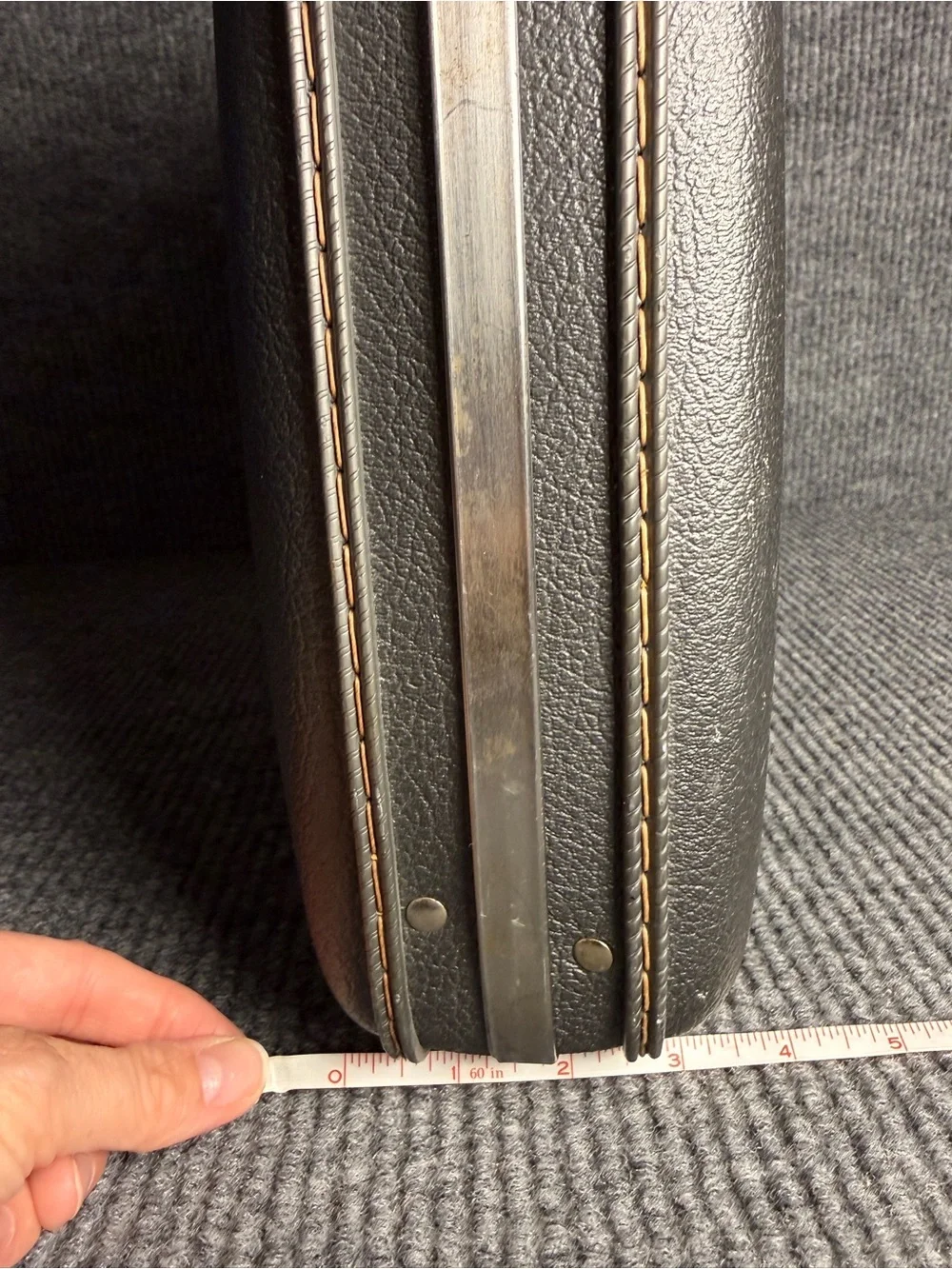 Vintage American Tourister Tiara Hardshell Briefcase Attache Case Charcoal Gray